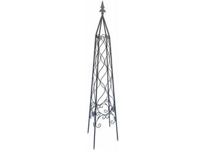 4333692249928 - Trendline - Metallobelisk 121 cm grau Metallobelisk