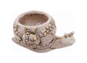 4333692254137 - Trendline - Deko Pflanztopf Schnecke 24 x 43 x 225 cm grau Gartenfiguren