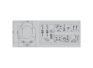 4333692262903 - WC-Deckel mit Absenkautomatik Ottawa weiß und Beleuchtung WC-Sitz - Primaster