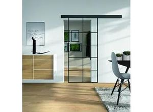 4333692298759 - Ambiente Glas-Schiebetürset Black Klarglas Glas Dekor S 76 20 ESG