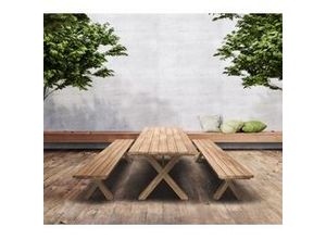 4333692357128 - Gartentisch Manila Holz 220 x 90 x 75 cm