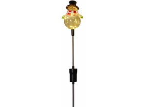 4333692379878 - Trendline - led Gartenstecker Schneemann h 84 cm warmweiß Außen mit Timer Außendekoration