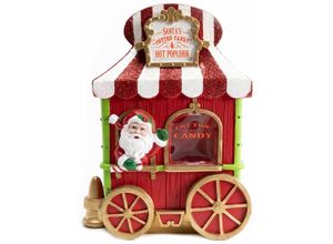 4333692391108 - TrendLine Dekofigur Weihnachtstruck 16x10x205 cm rot weiß Weihnachten Xmas