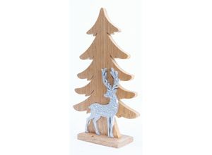 4333692393003 - Trendline - Deko Holztannenbaum 155x5x26 cm Holz Weihnachten Xmas Flair