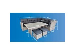 4333692444965 - TrendLine Dining Lounge Set Caldera Basic inkl Auflagen