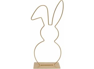 4333692463669 - TrendLine Dekofigur Hase gold 145 x 6 x 295 cm Dekofigur