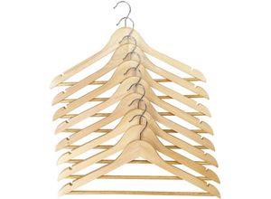 4333692671811 - Kleiderbügel Holz natur mit Steg 8er Pack - Trendline