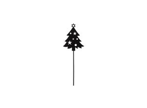 4333692748957 - Deko Eisen Figurenstecker Weihnachtsbaum 35 x 05 x 75 cm schwarz Figur - Trendline