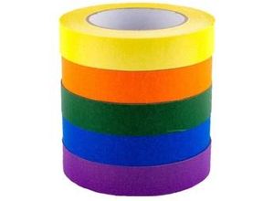 4333692784931 - Trendline - Kreppband-Set bunt 25 mm x 40 m 5 Stück UV-Schutz Klebeband