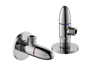 4333692806558 - Design Eckventil 1 2 x 3 8 Round chrom 2er Set