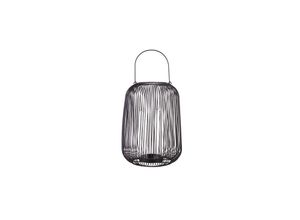 4333692883177 - Deko Eisen-Glas Windlicht rund Ø315 x 225 cm schwarz - Trendline