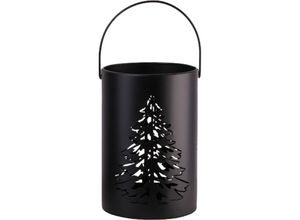 4333692883474 - Trendline - Deko Eisen Windlicht Laterne Tannenbaum Ø185 x 12 cm schwarz Windlicht