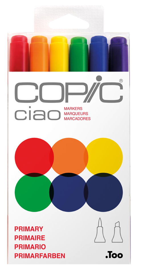 4511338053614 - COPIC Marker ciao 6er Set Primary Der Marker zum Layouten Skizzieren und Illustrieren - 1 Stück (22075661)