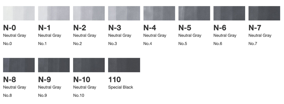 4511338063323 - Profi Marker 12er Grau Set NG neutrale Grautöne