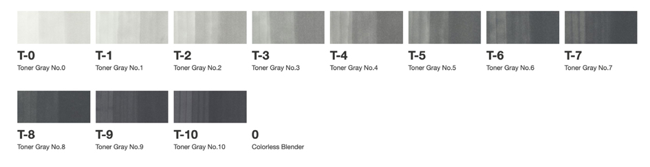 4511338063330 - Profi Marker 12er Grau Set TG Toner Grautöne