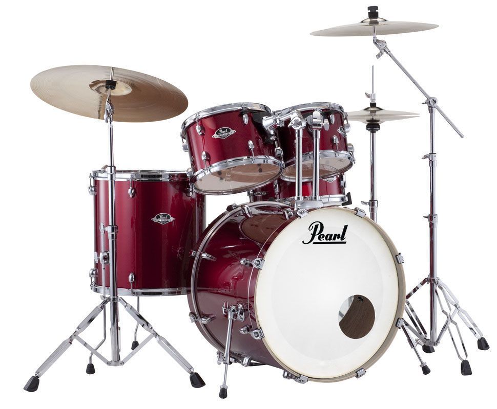4515295493704 - Pearl Export EXX725SBR C704 Drumset black cherry glitter 22 10 12 16  Snare