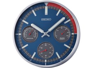 4517228839245 - Wanduhr SEIKO Wanduhren Gr H 49 cm bunt (silberfarben blau) Wanduhren