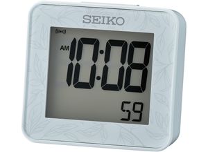 4517228839498 - Quarzwecker SEIKO Wecker blau (hellblau) digital Beleuchtung Schlummerfunktion autom Kalender Geschenkidee