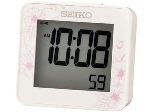 4517228839504 - Quarzwecker SEIKO Wecker rosa digital Beleuchtung Schlummerfunktion autom Kalender Geschenkidee