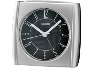 4517228840869 - Quarzwecker SEIKO silber (silberfarben schwarz) Wecker Retro Wecker ideal auch als Geschenk