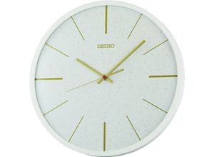 4517288700394 - Wanduhr SEIKO weiß Wanduhren H 45cm Quarzuhr durchlaufende Sekunde Wohnzimmer Esszimmer Büro