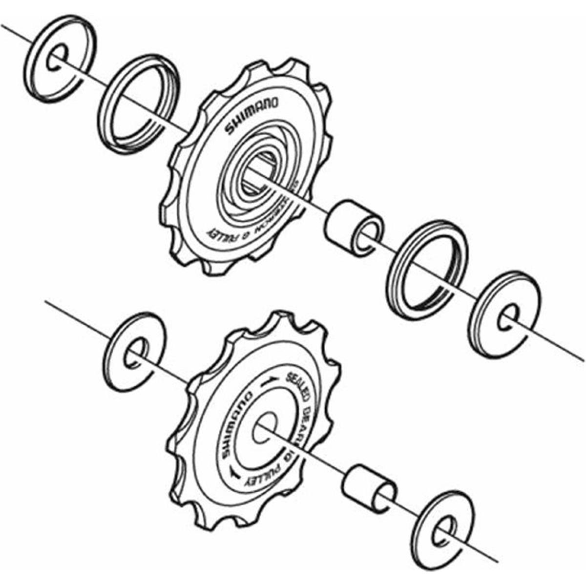 4524667847564 - Paar Ultegra 6700 Hinterrad-Schaltrollen Schwarz