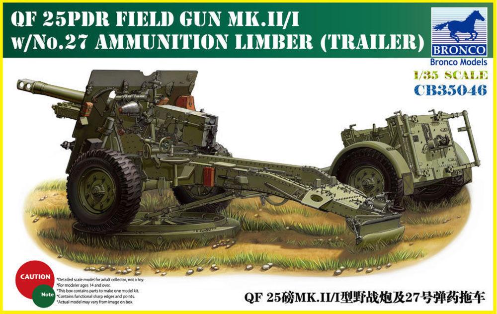 4544032687373 - Bronco Models CB35046 - 135 QF 25pdr Field Gun MkII I