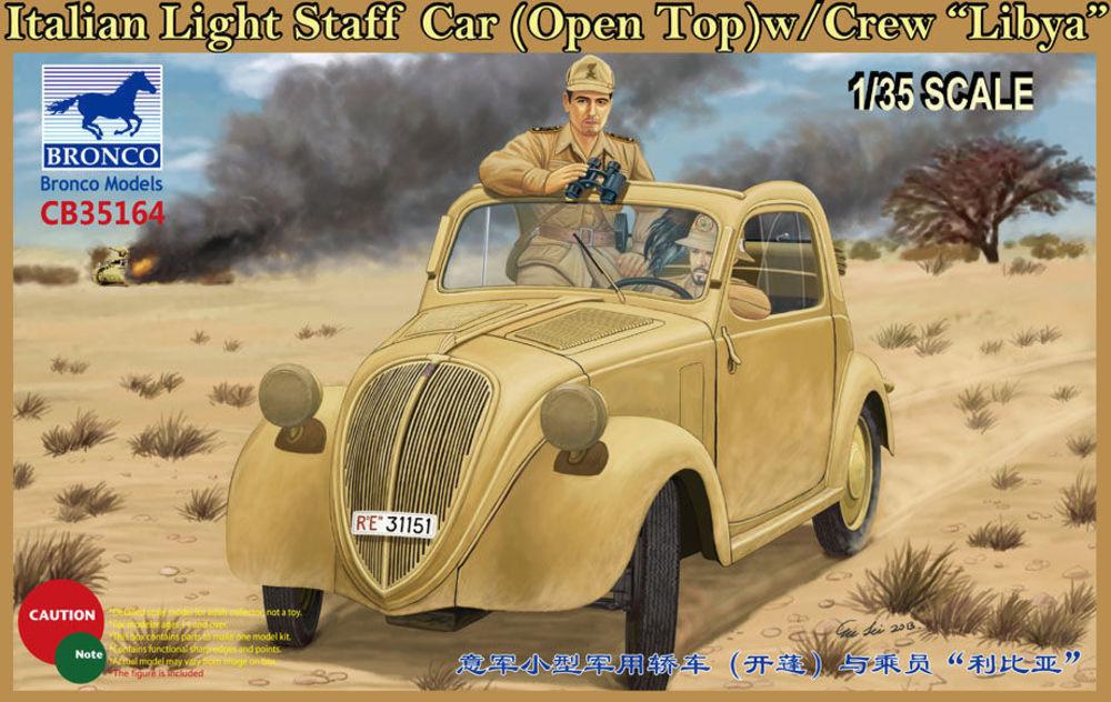 4544032703158 - Bronco Models CB35164 - 135 Italian Light Staff Car(Open Top) w Crew Libya