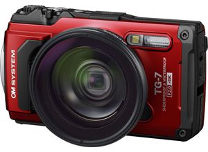 4545350055981 - OM System TG-7 red Digitalkamera 12 Megapixel Rot Stoßfest Wasserdicht 4K-Video