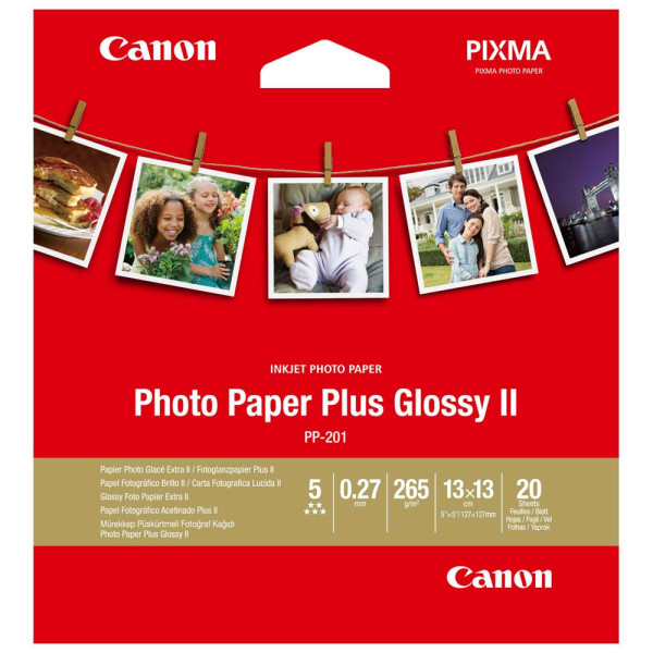 4549292071498 - Fotopapier PP-201 Plus Glossy II 2311B060 13x13cm für Inkjet 265g weiß glänzend einseitig bedruckbar 4549292071498 20 Blatt