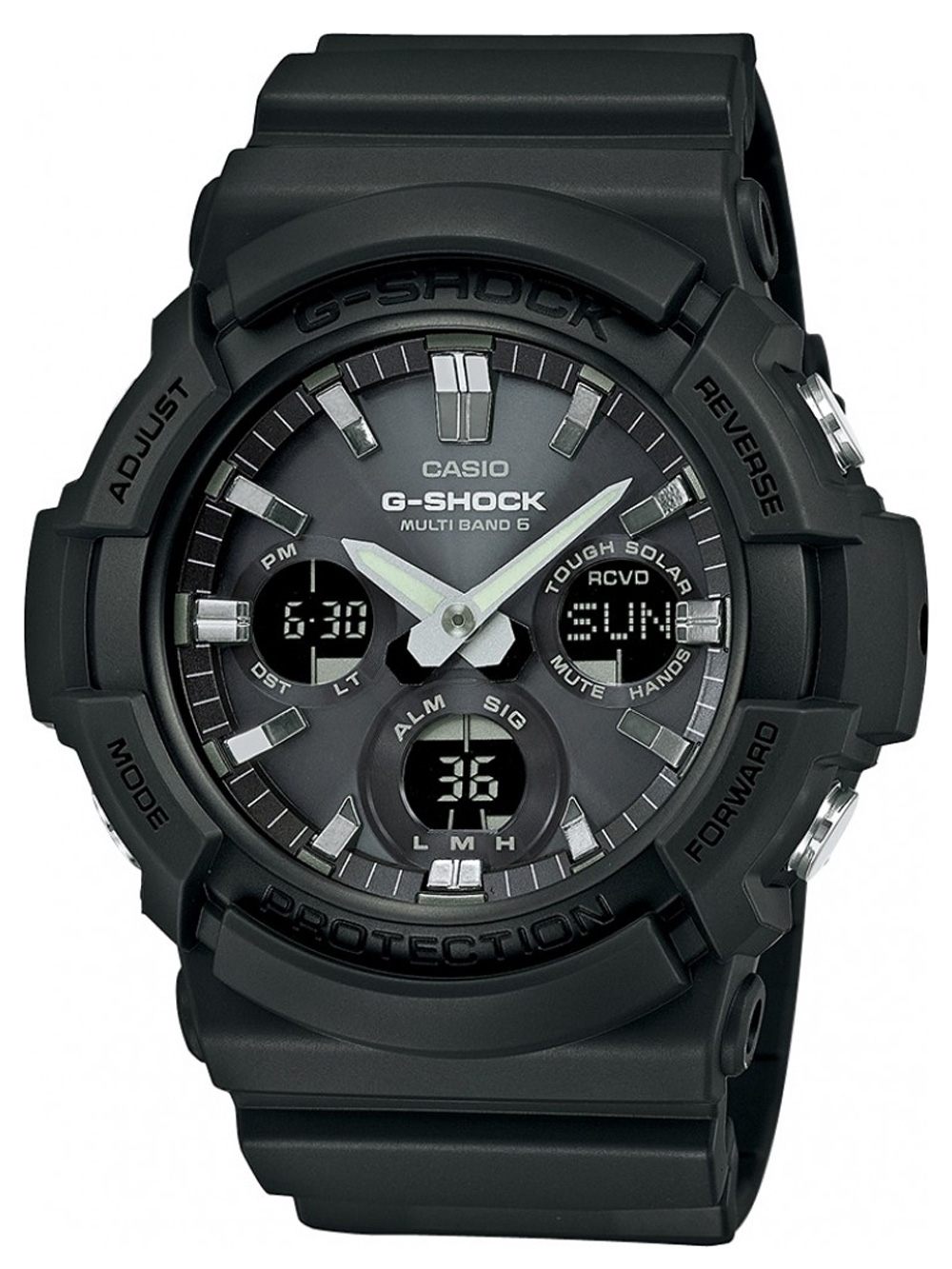 4549526163524 - Funkchronograph CASIO G-SHOCK GAW-100B-1AER Armbanduhren schwarz Herren Quarzuhren Quarzuhr Armbanduhr Herrenuhr Weltzeit bis 20 bar wasserdicht