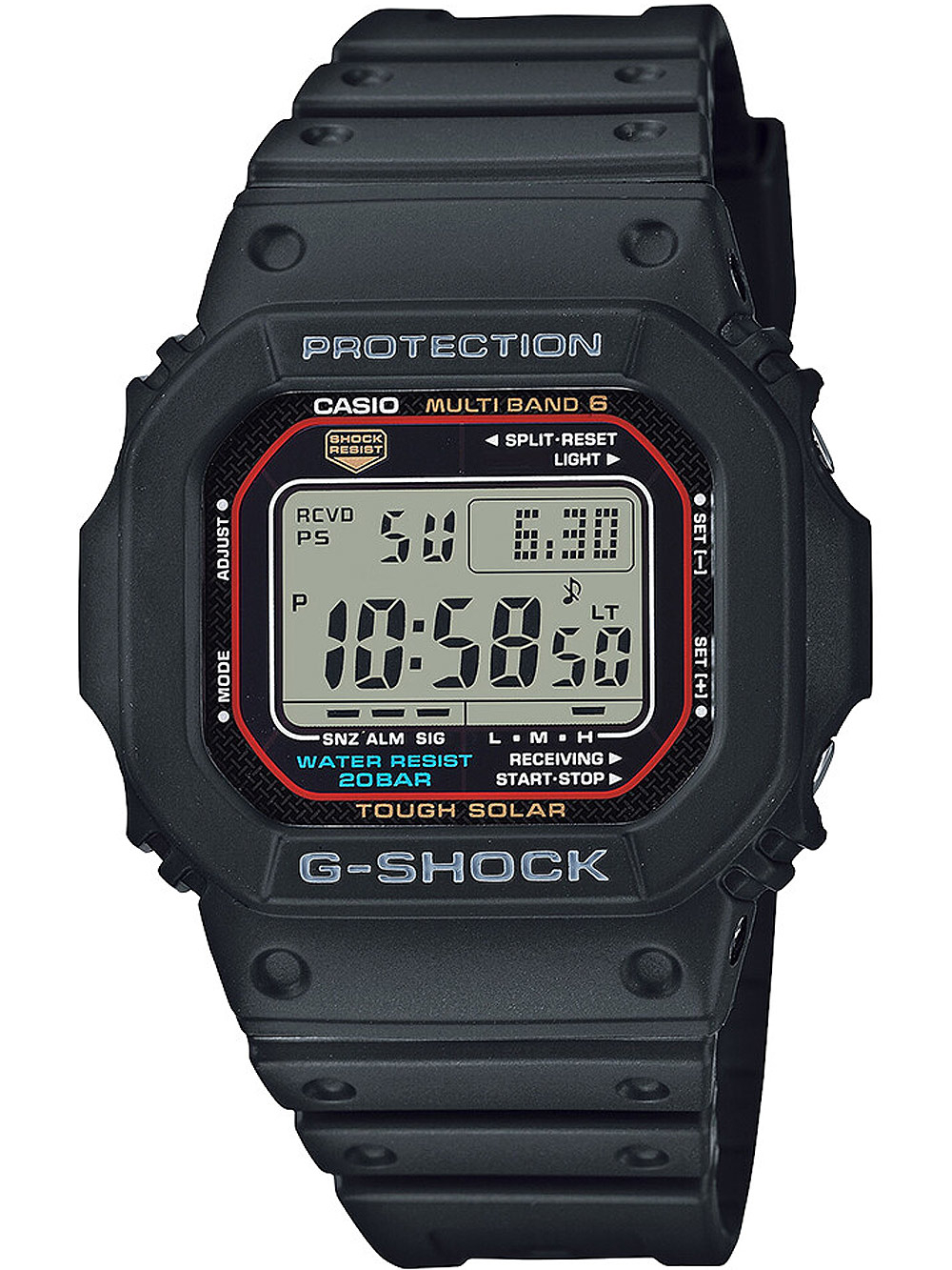 4549526306204 - Funkchronograph CASIO G-SHOCK GW-M5610U-1ER Armbanduhren schwarz Herren Solaruhren Solaruhr Armbanduhr Herrenuhr digital retrobis 20 bar wasserdicht