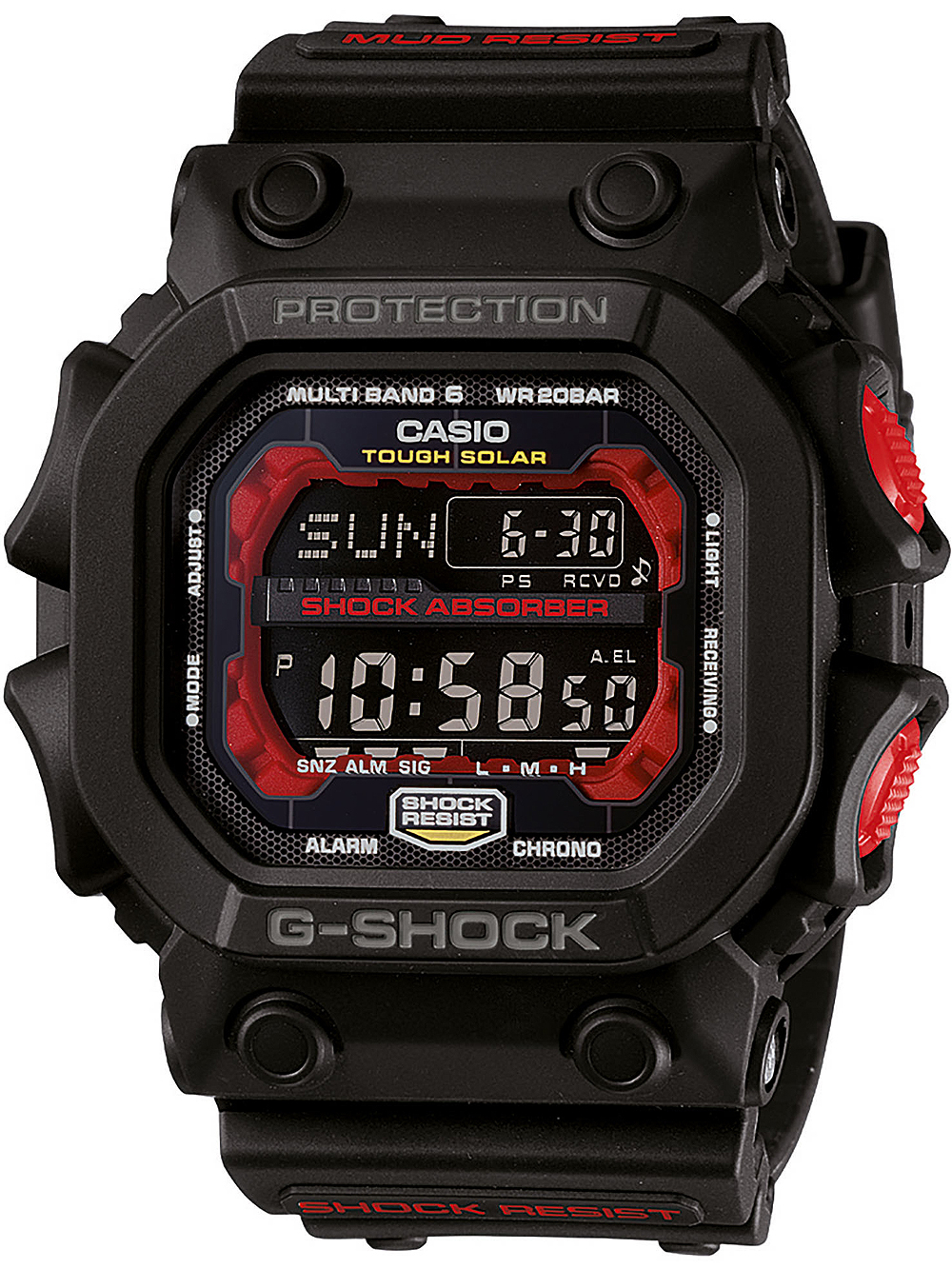 4549526311727 - Funkchronograph CASIO G-SHOCK GXW-56-1AER Armbanduhren schwarz Herren Quarzuhren Solaruhr Armbanduhr Herrenuhr digital retrobis 20 bar wasserdicht