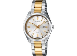 4549526340987 - Quarzuhr CASIO TIMELESS COLLECTION Armbanduhren silberfarben (edelstahlfarben goldfarben) Damen Armbanduhr Damenuhr analog Datum