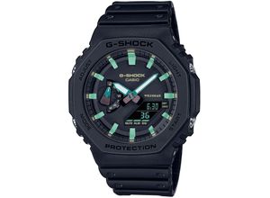 4549526350627 - Chronograph CASIO G-SHOCK GA-2100RC-1AER Armbanduhren schwarz Herren Quarzuhren Quarzuhr Armbanduhr Herrenuhr digital bis 20 bar wasserdicht