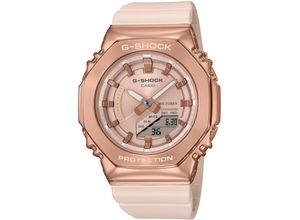 4549526358050 - Chronograph CASIO G-SHOCK Armbanduhren beige Damen Quarzuhren Quarzuhr Armbanduhr unisex Stoppfunktion digital Weltzeit Timer