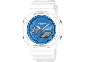 4549526363870 - Chronograph CASIO G-SHOCK GA-2100WS-7AER Armbanduhren weiß Damen Quarzuhren Quarzuhr Armbanduhr Damen Herren digital bis 20 bar wasserdicht