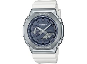 4549526363979 - Chronograph CASIO G-SHOCK GM-2100WS-7AER Armbanduhren weiß Herren Quarzuhren Quarzuhr Armbanduhr Herrenuhr digital bis 20 bar wasserdicht