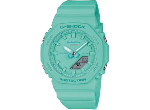 4549526369964 - Chronograph CASIO G-SHOCK Armbanduhren blau (türkis) Damen Quarzuhren Quarzuhr Armbanduhr Damen Herren digital bis 20 bar wasserdicht