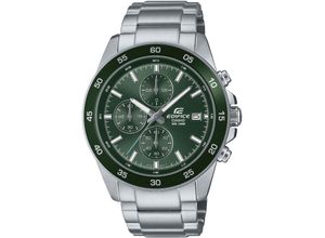 4549526371240 - Chronograph Armbanduhren silberfarben (edelstahlfarben grün) Herren Quarzuhren Quarzuhr Armbanduhr Herrenuhr bis 10 bar wasserdicht Stoppfunktion