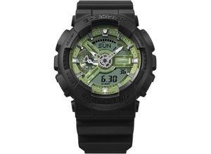 4549526372148 - Chronograph CASIO G-SHOCK Armbanduhren schwarz (schwarz hellgrün) Herren Quarzuhren Quarzuhr Armbanduhr Herrenuhr digital bis 20 bar wasserdicht