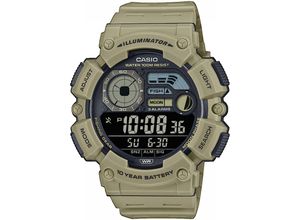 4549526374616 - Chronograph CASIO TIMELESS COLLECTION Armbanduhren grün (olivgrün) Herren Quarzuhr Armbanduhr Herrenuhr digital automatischer Kalender