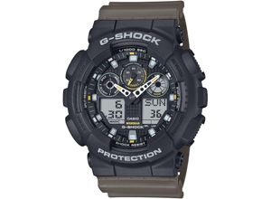 4549526379390 - Chronograph CASIO G-SHOCK Armbanduhren taupe Herren Quarzuhr Armbanduhr Herrenuhr digitalResinband20 bar Wasserdichte