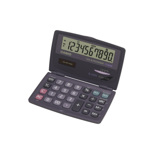 4549526612640 - SL 210TE Taschenrechner - aufgeklappt so groß wie ein Tischrechner mit extra großem Display und ext