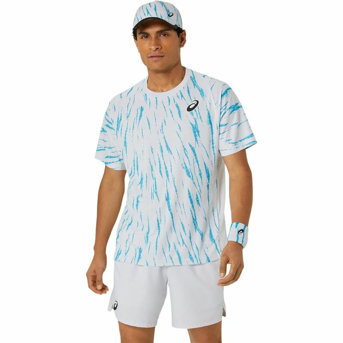4550457756402 - Kurzärmliges Sport T-Shirt Asics Game Ss Top Weiß Hellblau Tennis