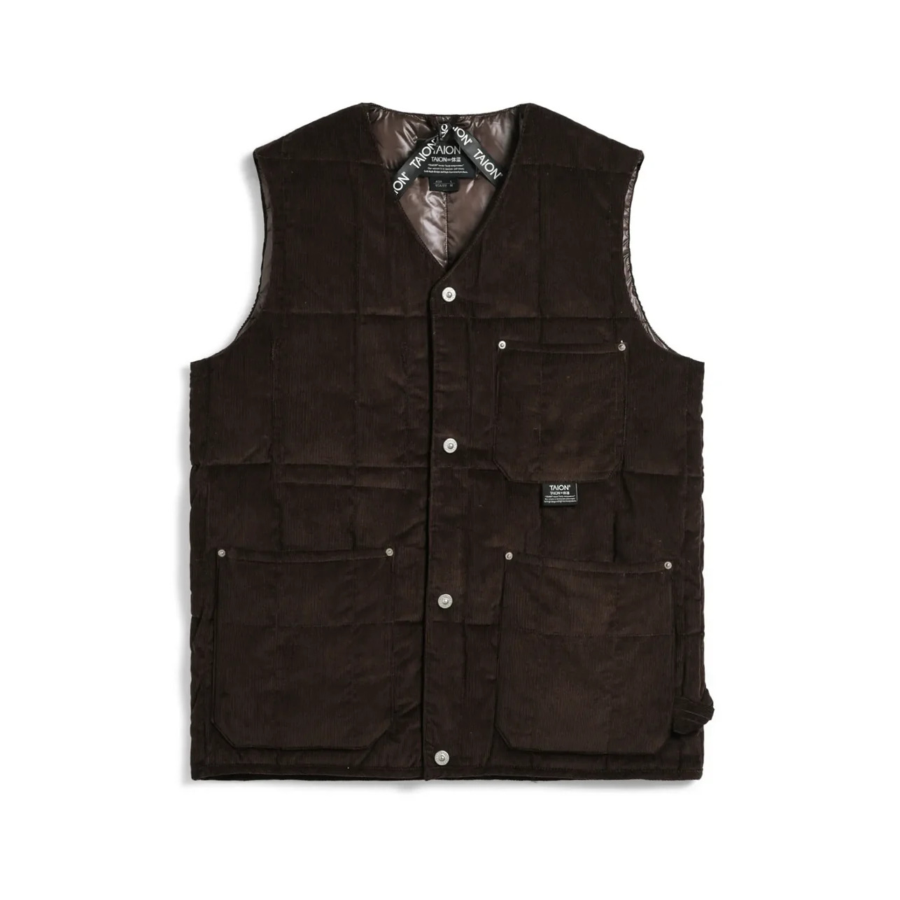 4573693005257 - Ärmellose Steppjacke mit V-Ausschnitt Corduroy