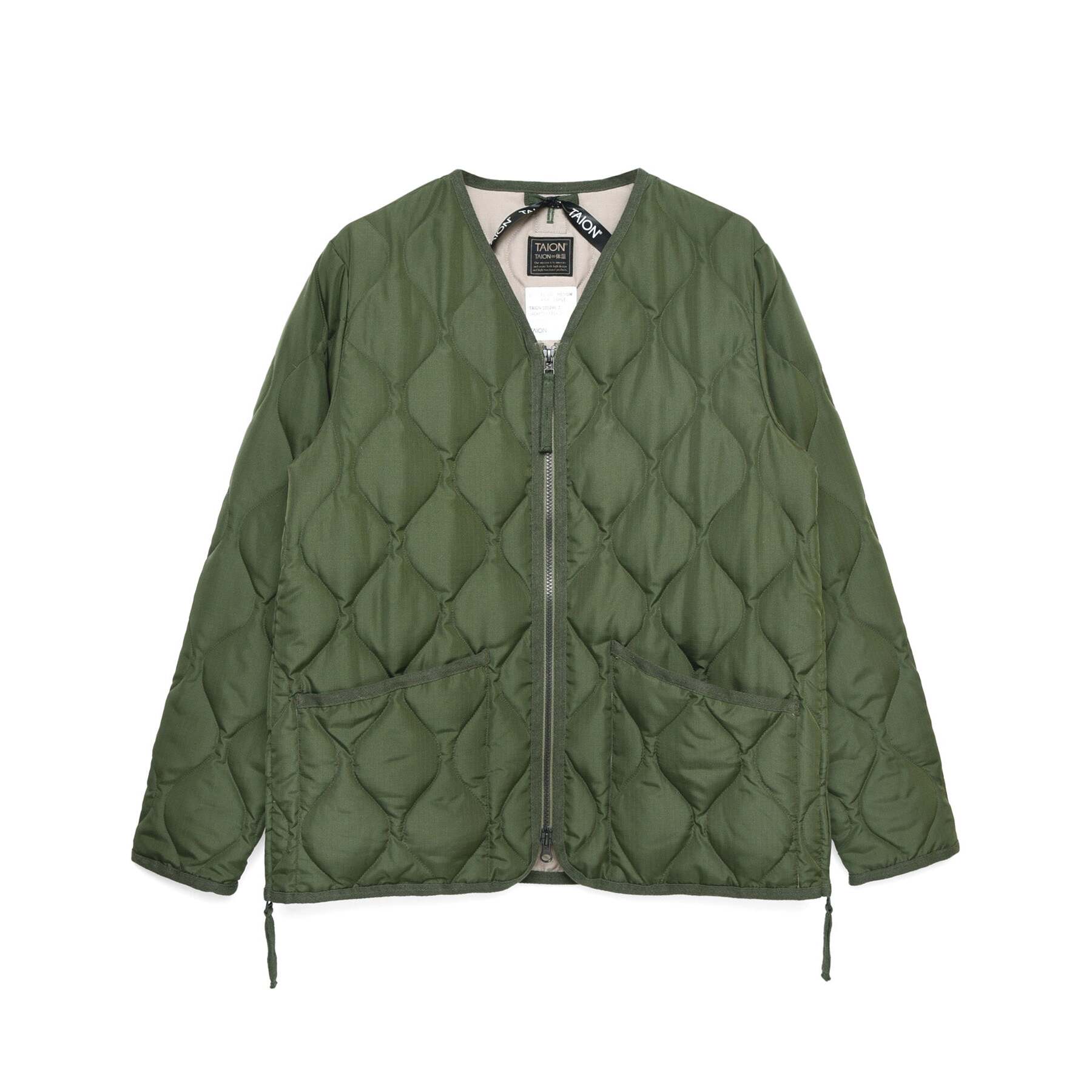 4589738342416 - Militärische Daunenjacke mit Reißverschluss und V-Ausschnitt Taion 4589738342416 - Militärische Daunenjacke mit Reißverschluss und V-Ausschnitt Taion