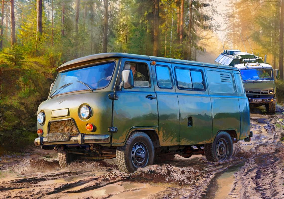 4600327036445 - Russian military van UAZ 3909