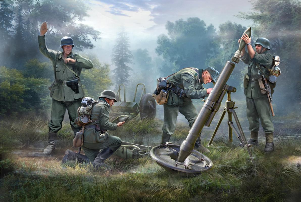 4600327062680 - German 120mm Mortar w crew Granatwerfer