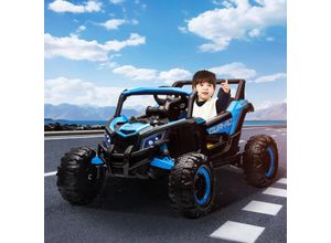 4651277630863 - Elektroauto für Kinder 12 v elektrisches Spielzeugauto mit 2 Motoren und 24 g Fernbedienung Musik Hupe Scheinwerfer elektrisches Spielzeugauto